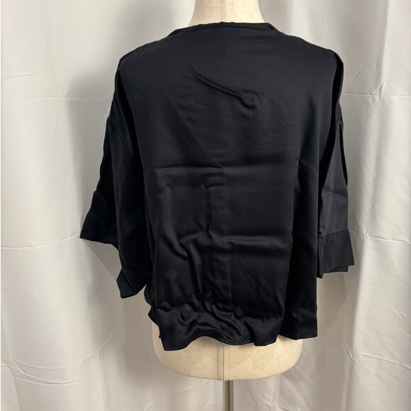NWT Ettitude Sateen Set - Short Sleeve Shirt & Shortie - Onyx - Picture 2 of 9